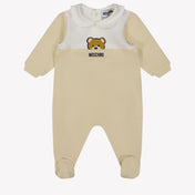 Moschino Baby Unisex Playsuit in Beige