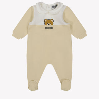 Moschino Baby Unisex Playsuit in Beige