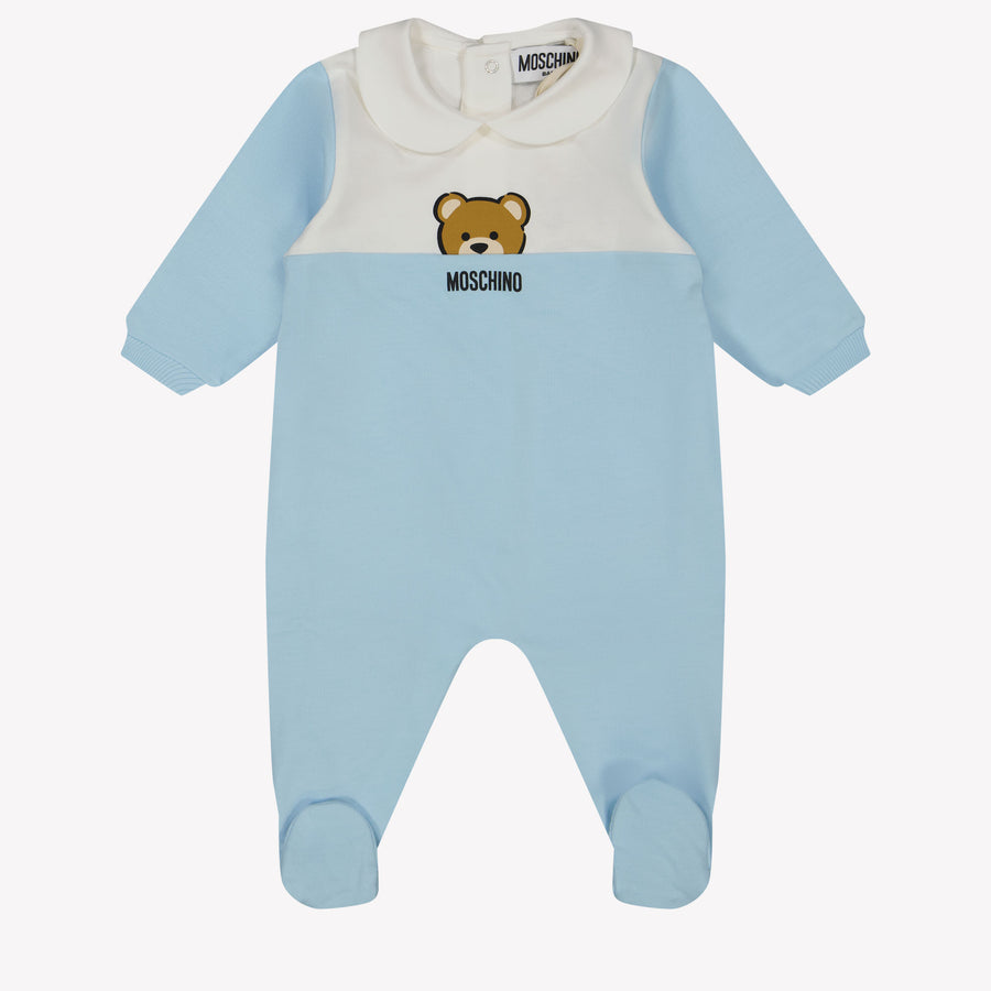 Moschino Baby Unisex Playsuit  Light Blue