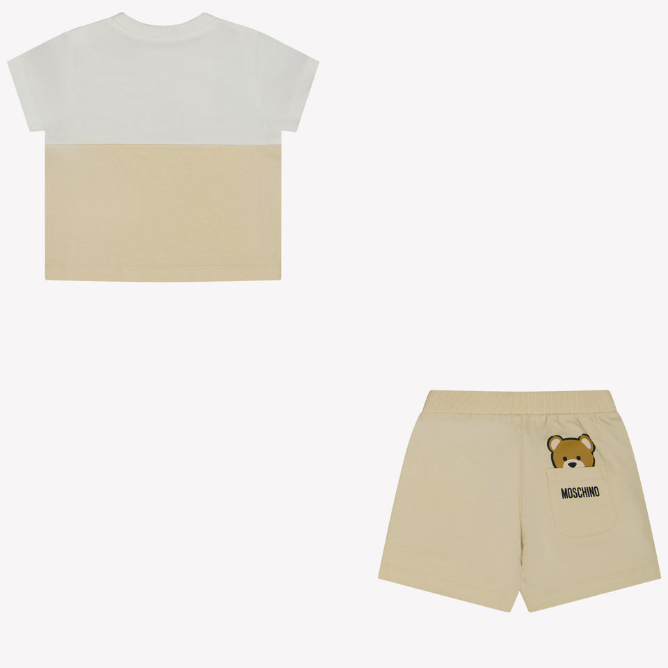 Moschino Baby Unisex Setje In Beige