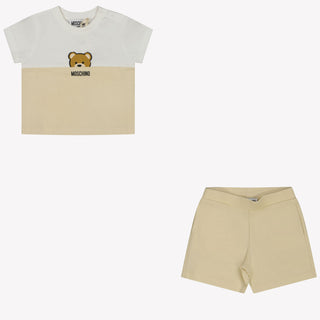 Moschino Baby Unisex Setje In Beige