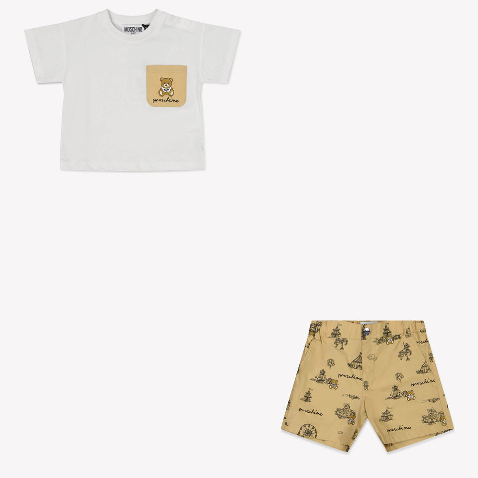 Moschino Baby Unisex Set in Beige