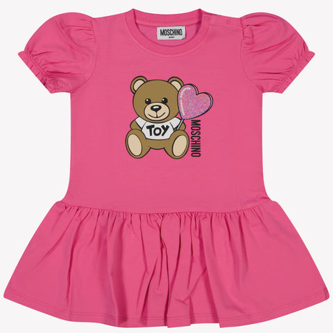 Moschino Baby Girls Dress In Fuchsia