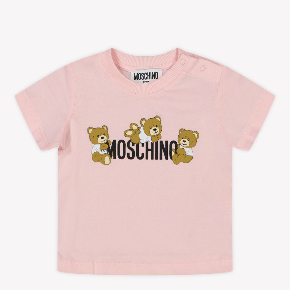 Moschino Baby Meisjes T-Shirt In Licht Roze