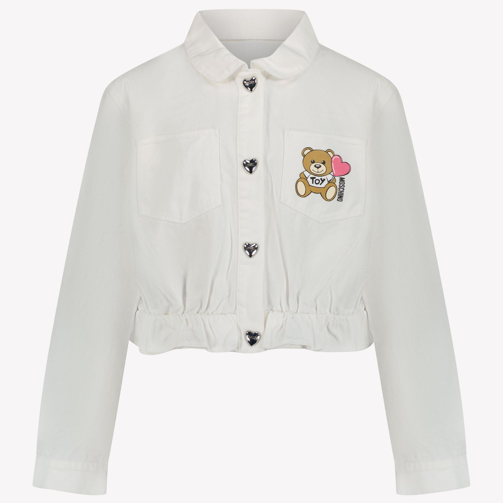 Moschino Kinder Unisex Spijkerjassen In Wit