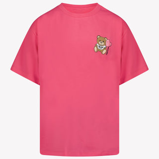 Moschino Kinder Meisjes T-Shirt In Fuchsia