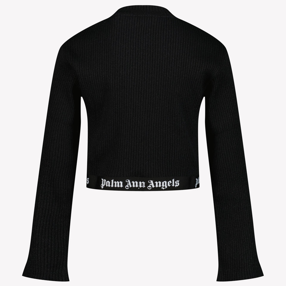 Palm Angels Kids Girls in T-Shirt Black