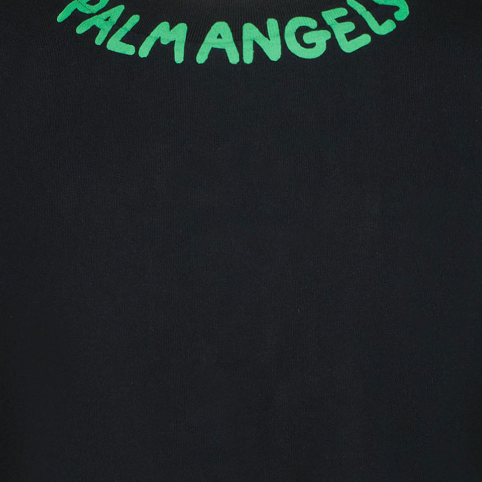 Palm Angels Kids Boys in T-Shirt Black