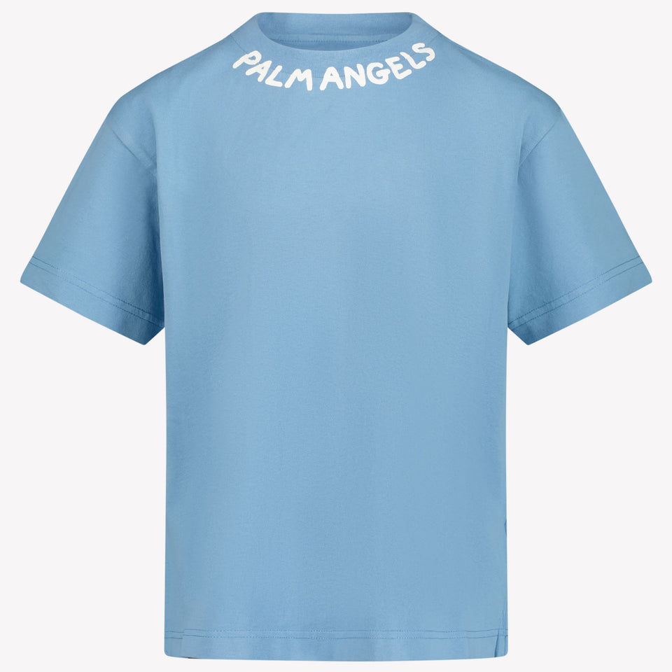 Palm Angels Kinder Jongens T-Shirt In Blauw