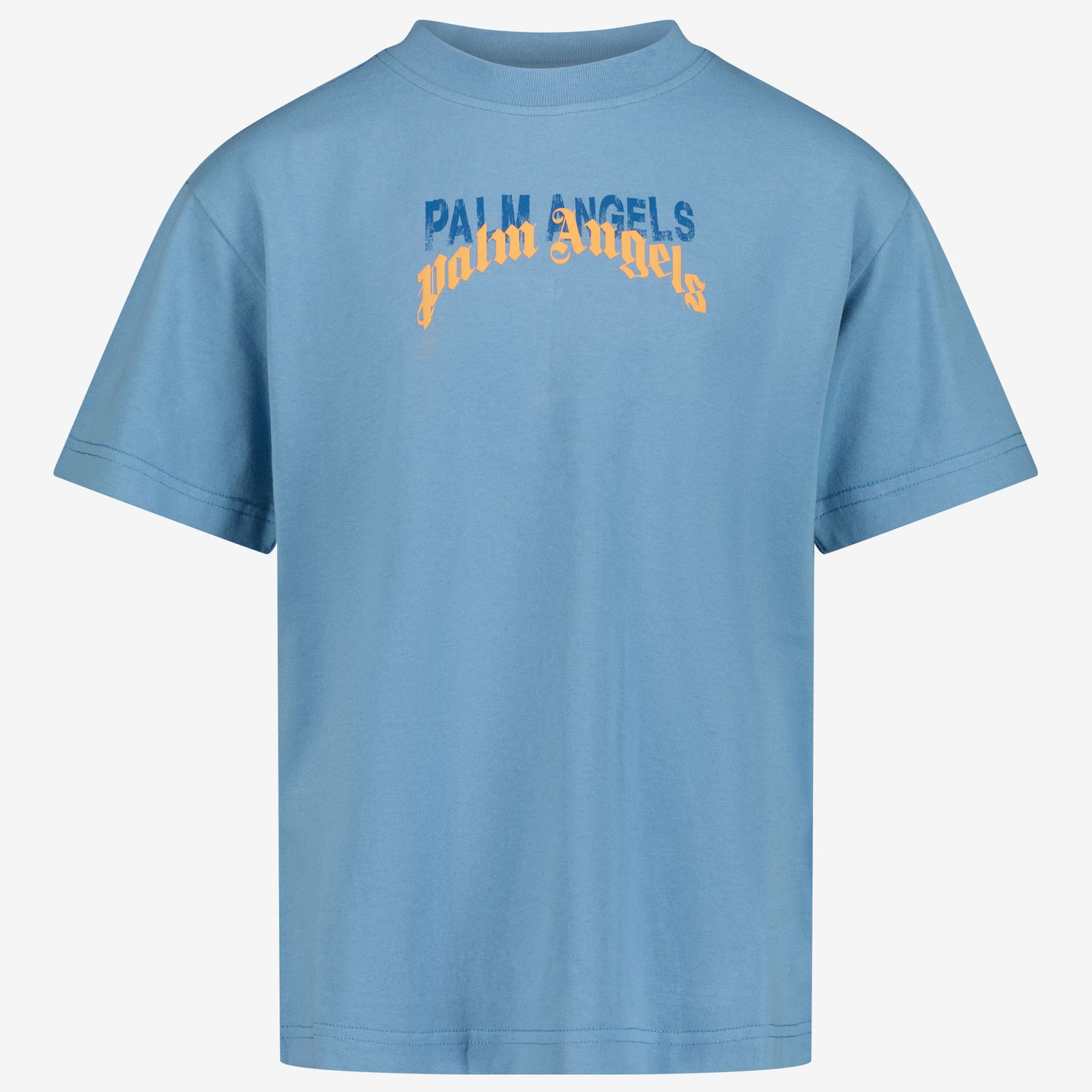 Palm Angels Kids Boys in T-Shirt Light Blue