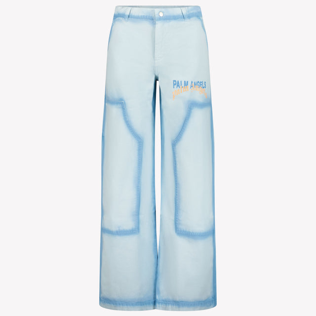 Palm Angels Kids Boys in Trousers Light Blue