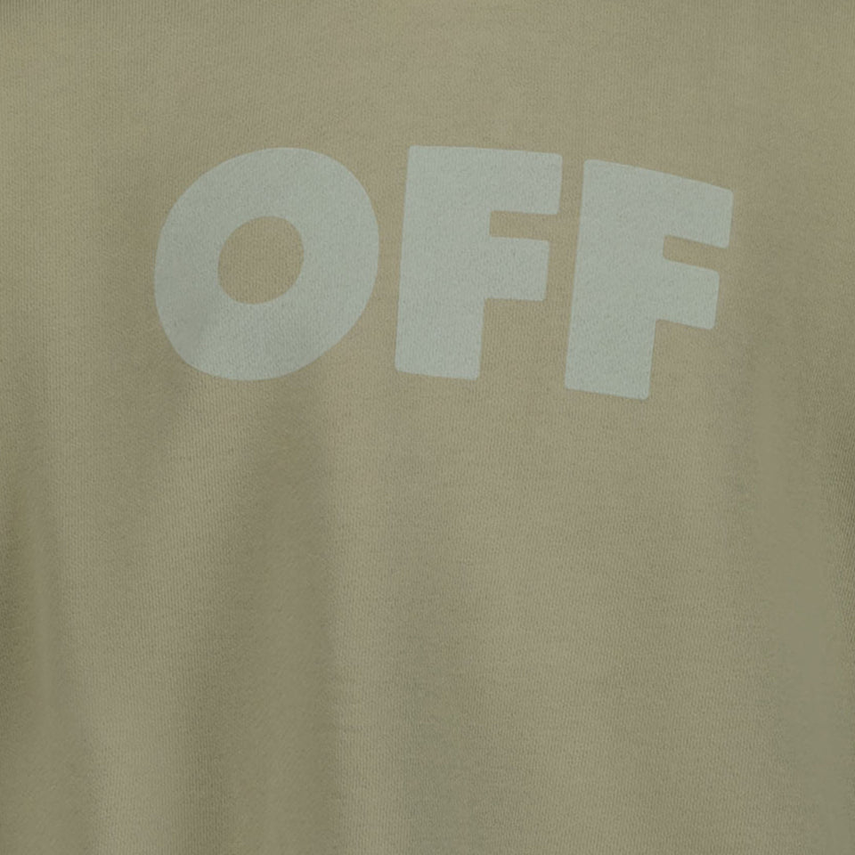 Off-White Kids Boys Sweater in Olive Green