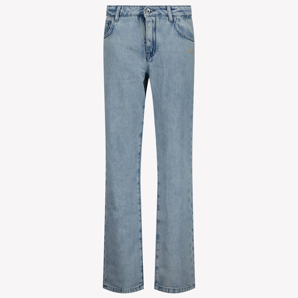 Off-White Kids Boys Jeans In Light Blue