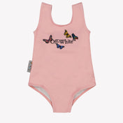 Off-White Baby Girls Swimwear In Light Pink