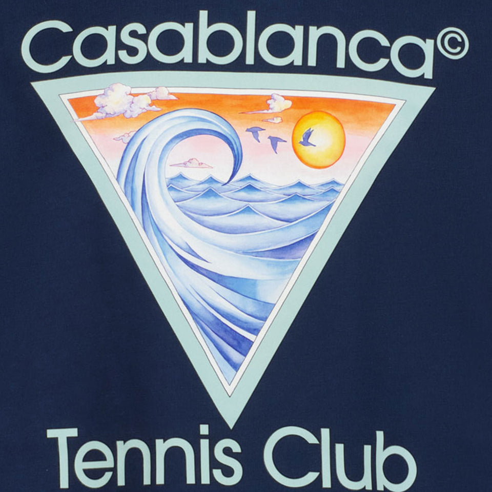 Casablanca Kids Unisex T-Shirt in Navy