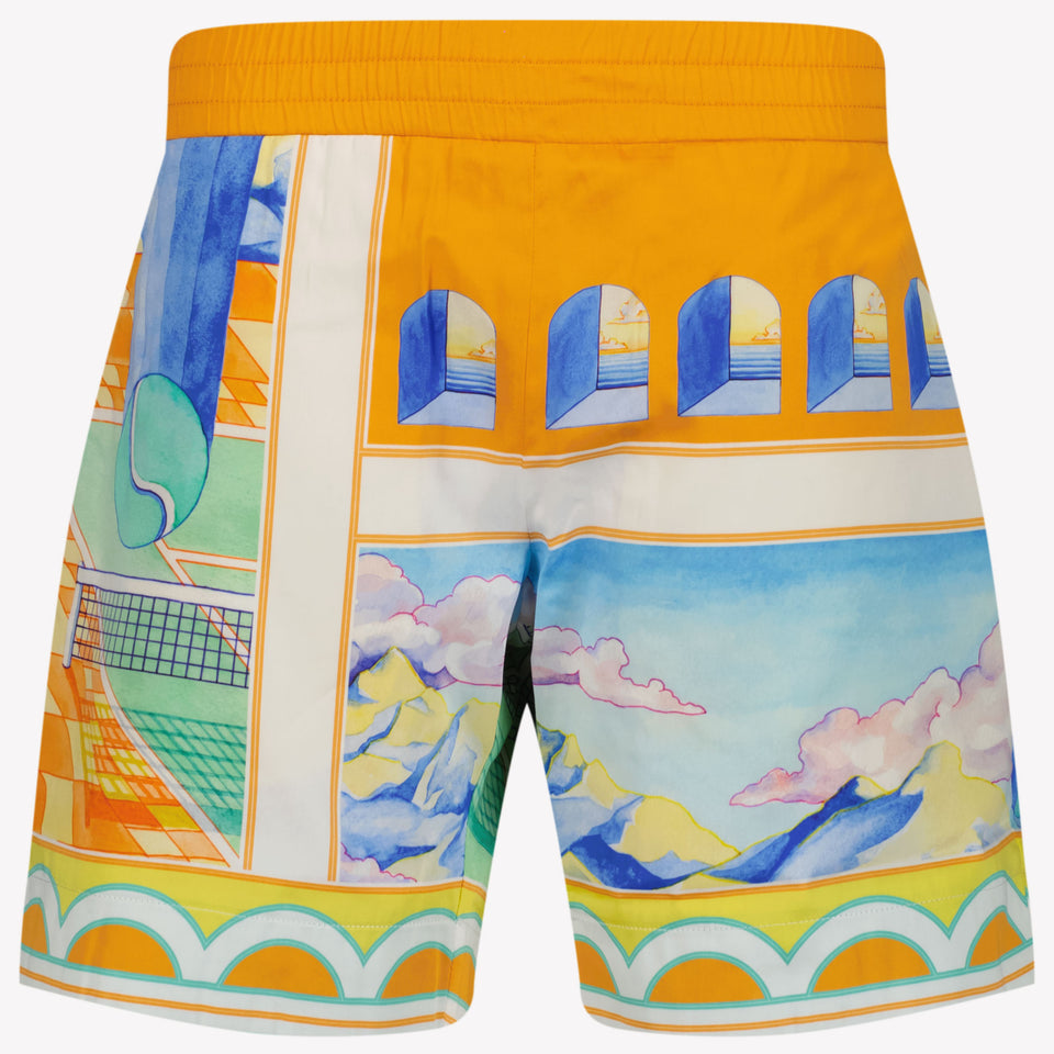 Casablanca Kids Boys Shorts In Orange