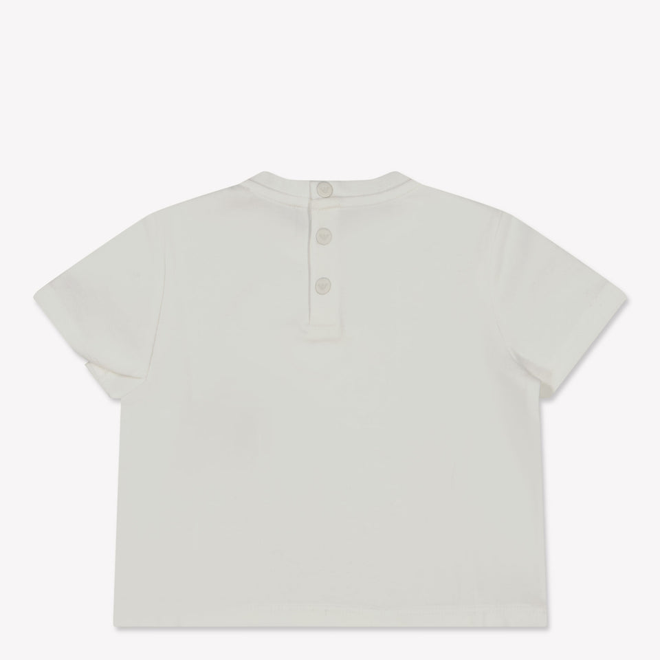 Armani Baby Boys T-Shirt in OffWhite