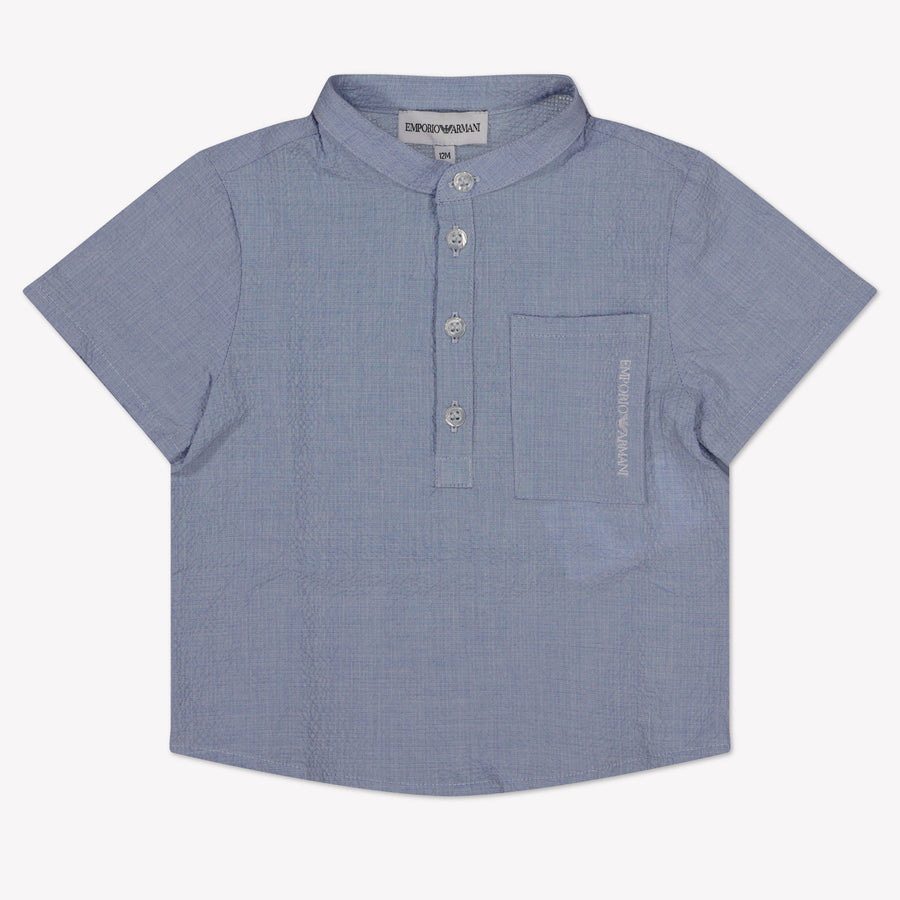 Armani Baby Boys Blouse  Light Blue