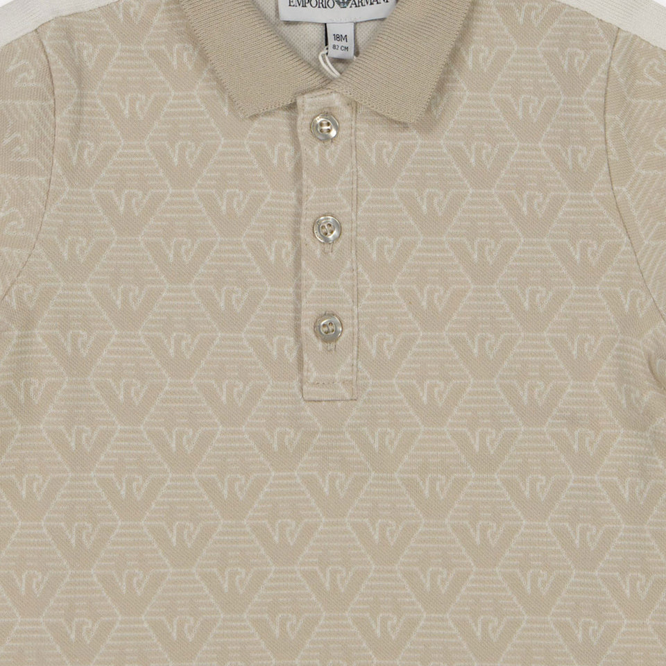 Armani Baby Boys Polo In Beige