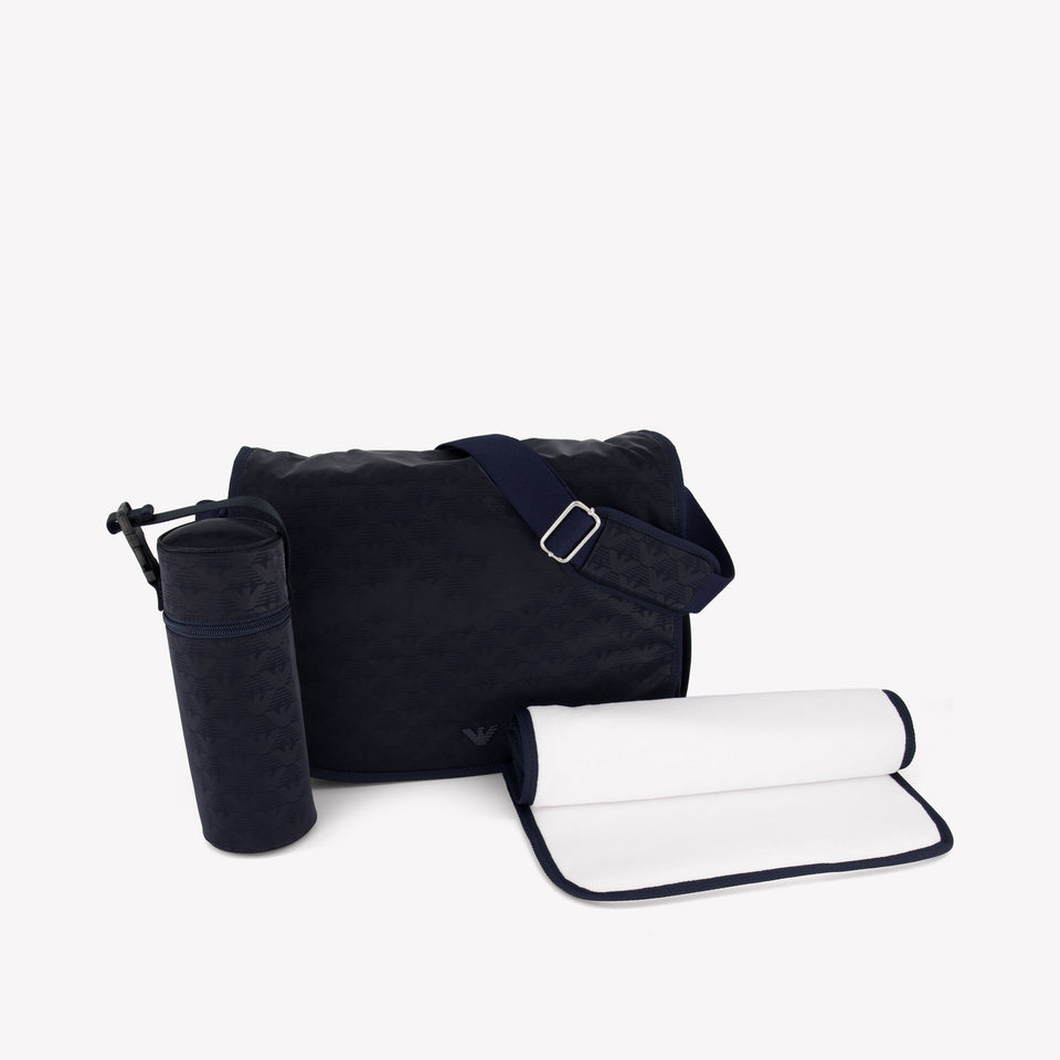 Armani Baby Unisex Diaper Bag  Dark Blue