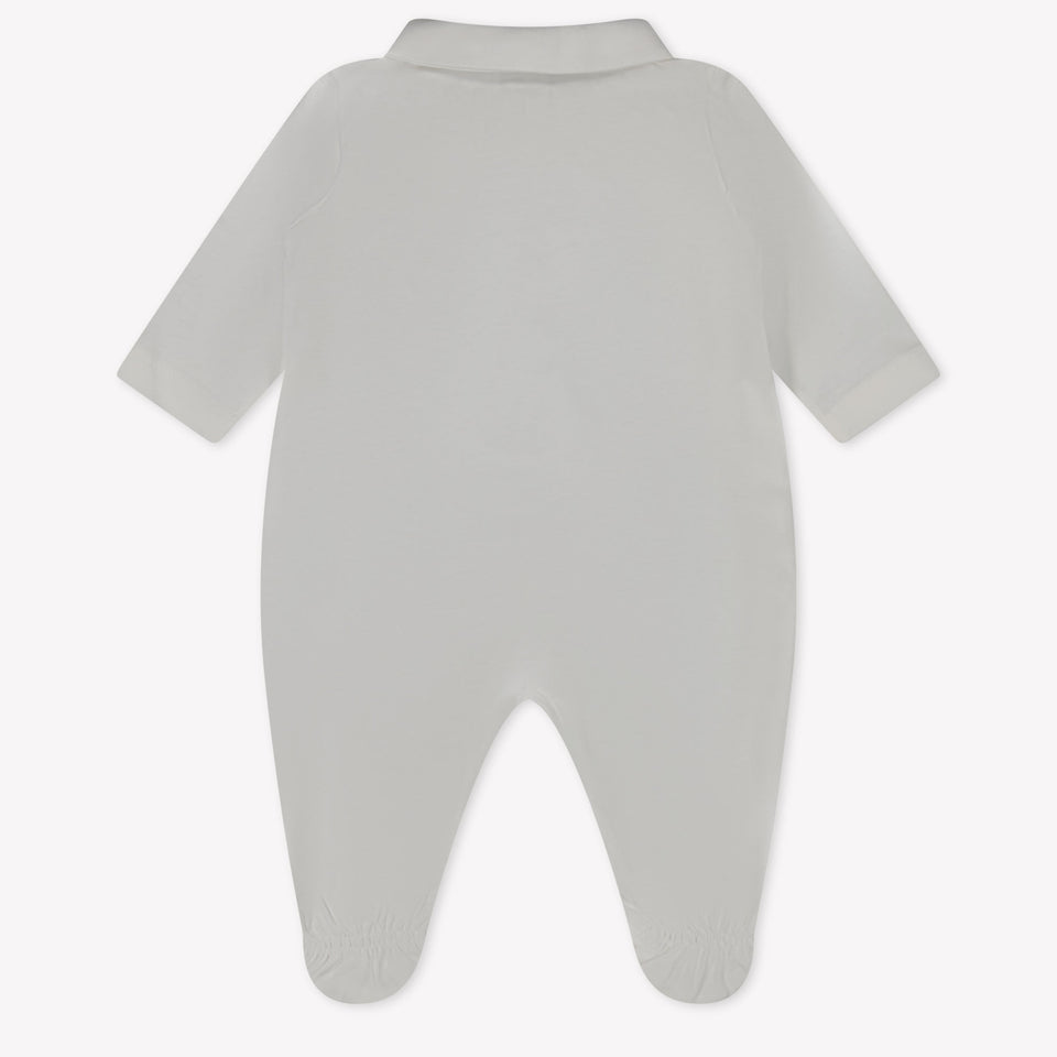 Armani Baby Boys Playsuit In Beige