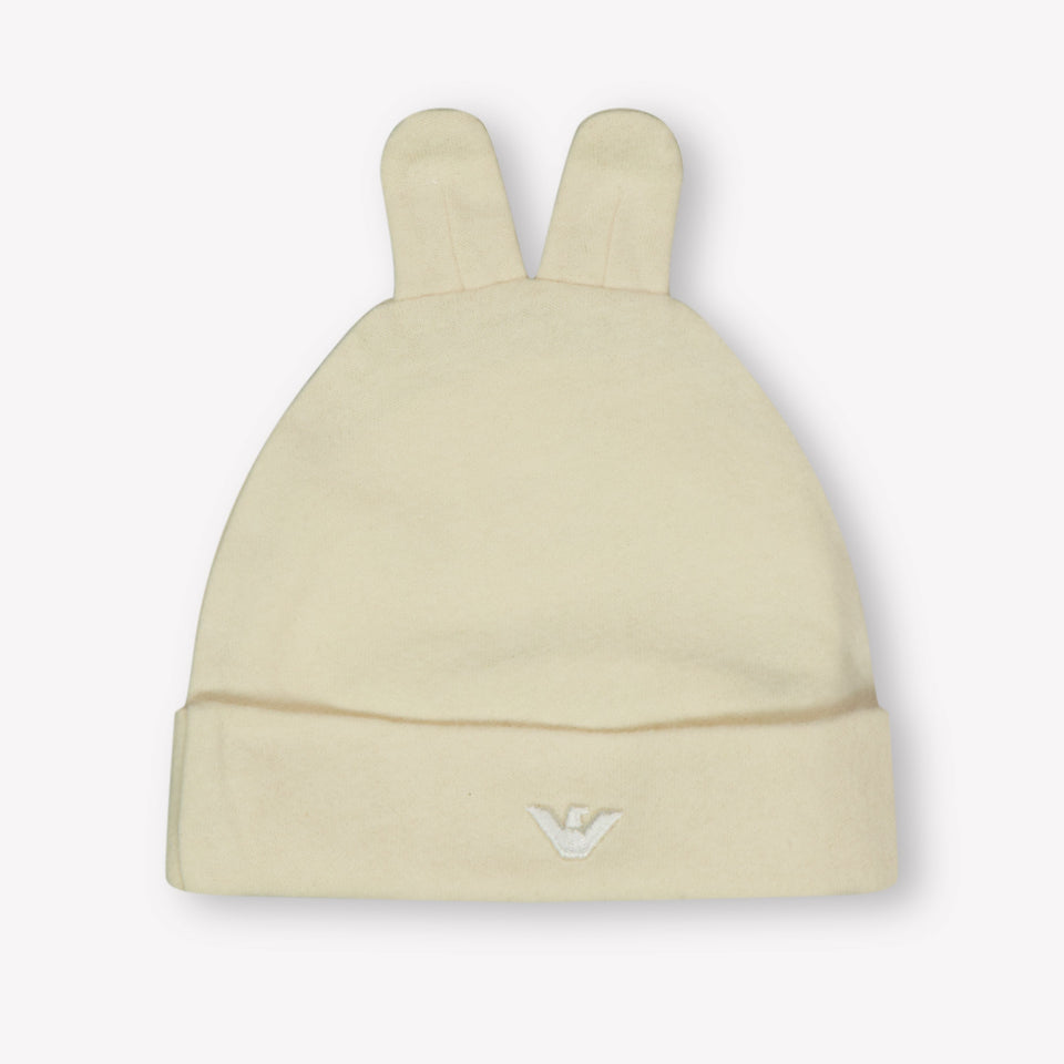 Armani Baby Meisjes Mutsje in Creme