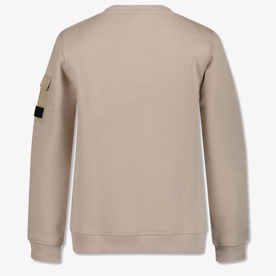 Malelions Kids Boys Sweater in Taupe