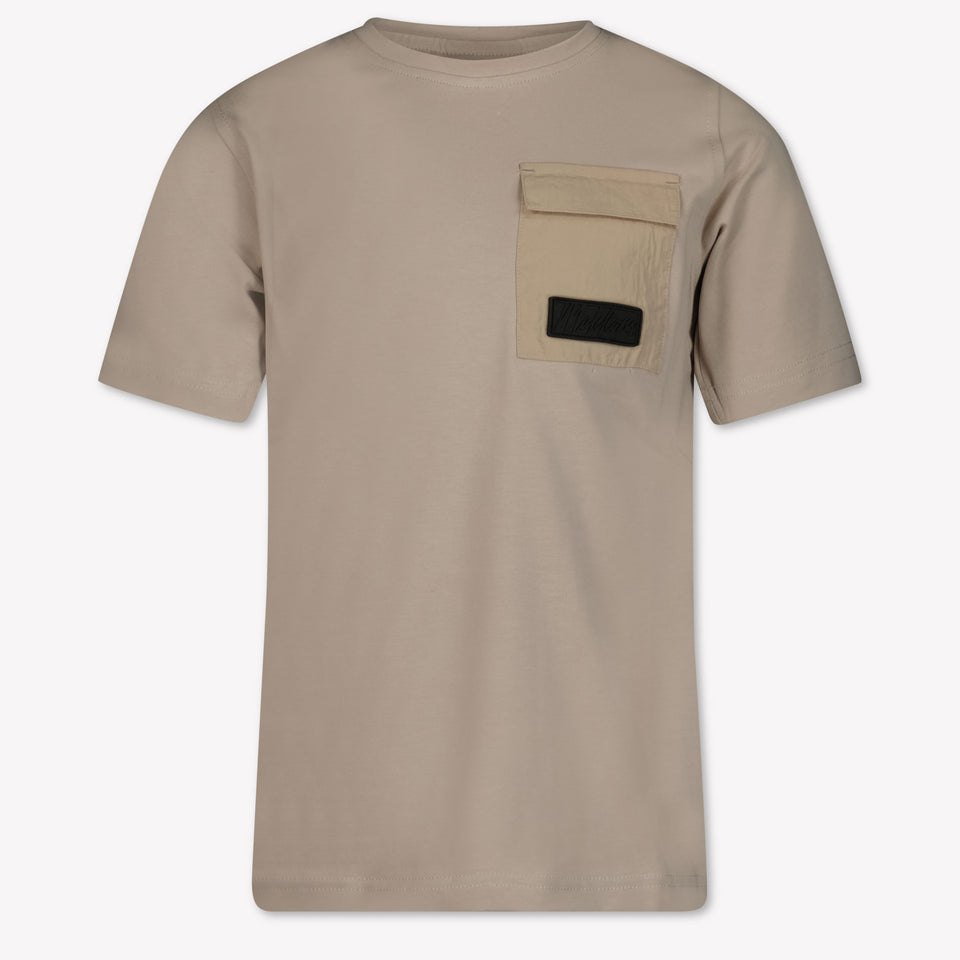 Malelions Kids Boys in T-Shirt Taupe