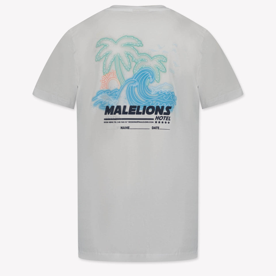 Malelions Kinder Jongens T-Shirt In Wit