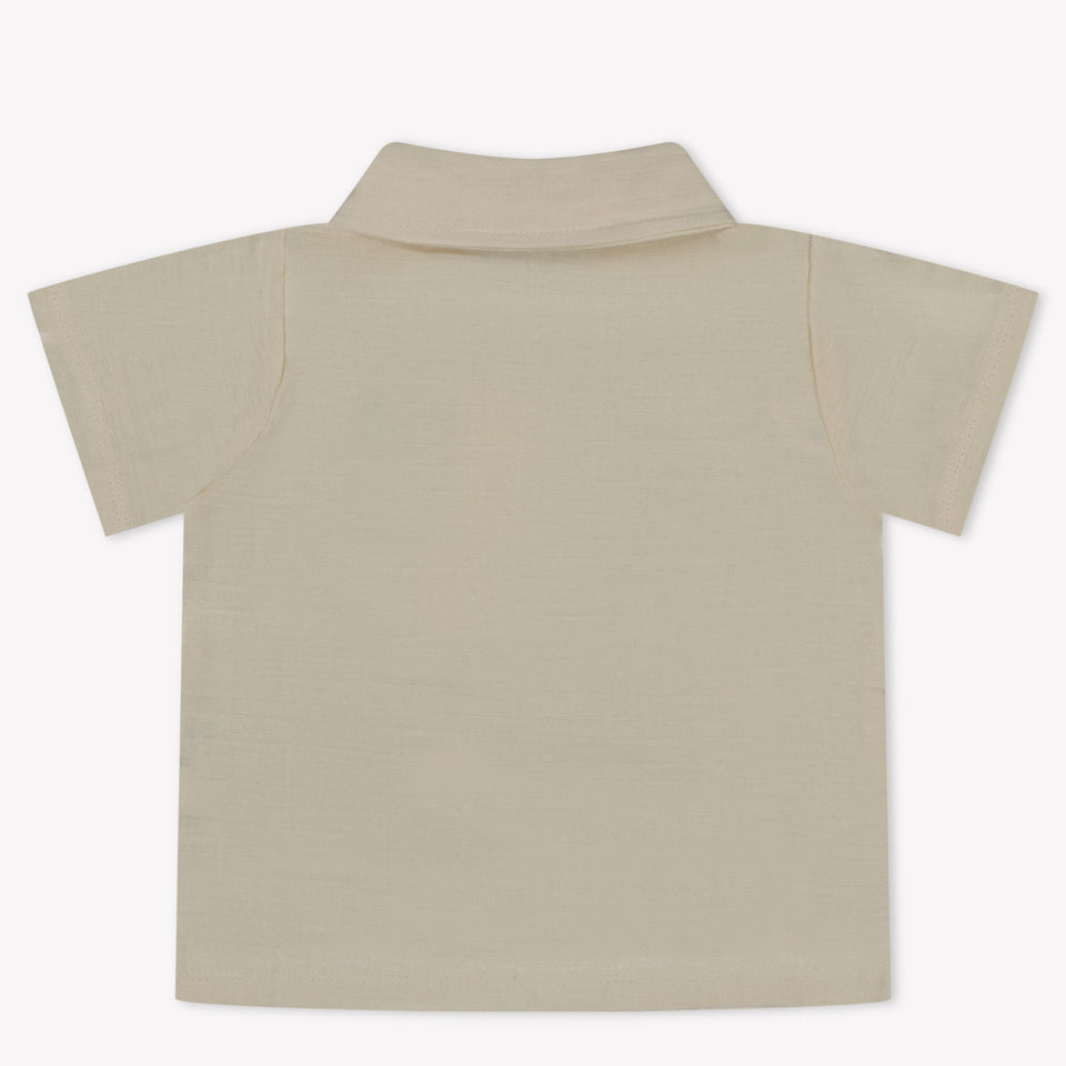 Malelions Baby Jongens Polo In Off White