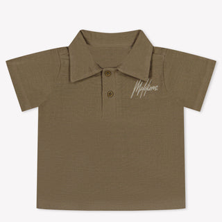 Malelions Baby Jongens Polo In Taupe