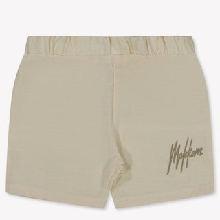 Malelions Baby Boys Shorts In OffWhite