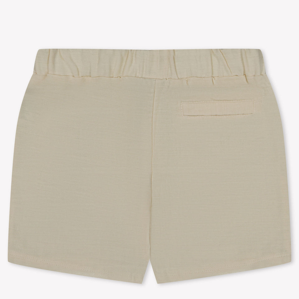 Malelions Baby Jongens Shorts In Off White