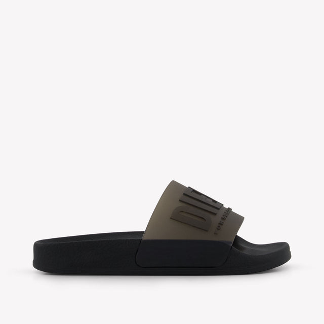 Diesel Meisjes Slippers In Zwart