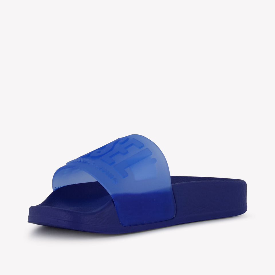 Diesel Meisjes Slippers In Cobalt Blauw