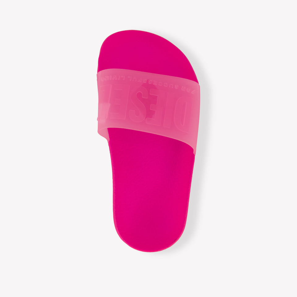 Diesel Meisjes Slippers In Fuchsia