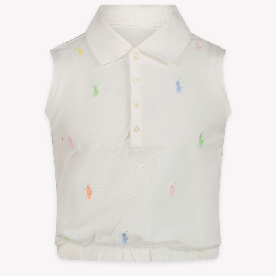 Ralph Lauren Kids Girls Polo in White