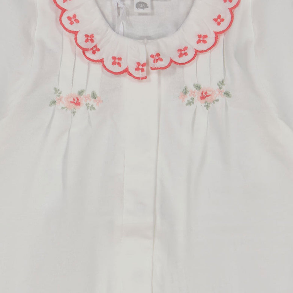 Tartine et chocolat Baby Girls Playsuit in White