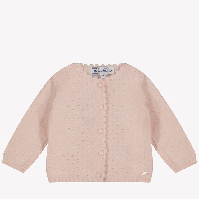 Tartine et chocolat Baby Girls Cardigan in Light Pink