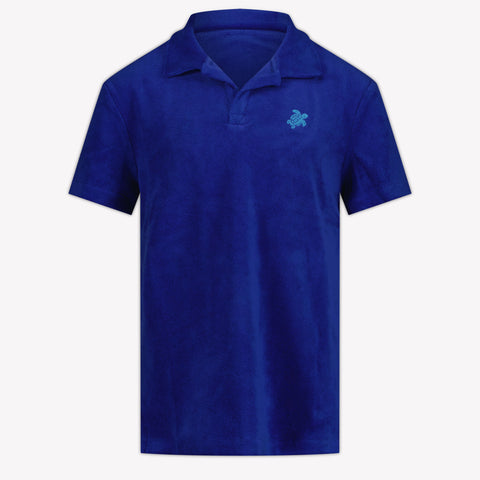 Vilebrequin Gill Kids Boys Polo in Cobalt Blue