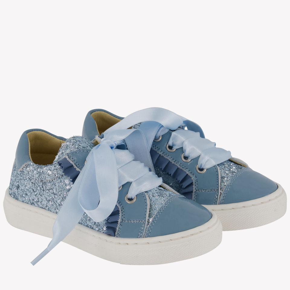 Andanines Meisjes Sneakers In Licht Blauw