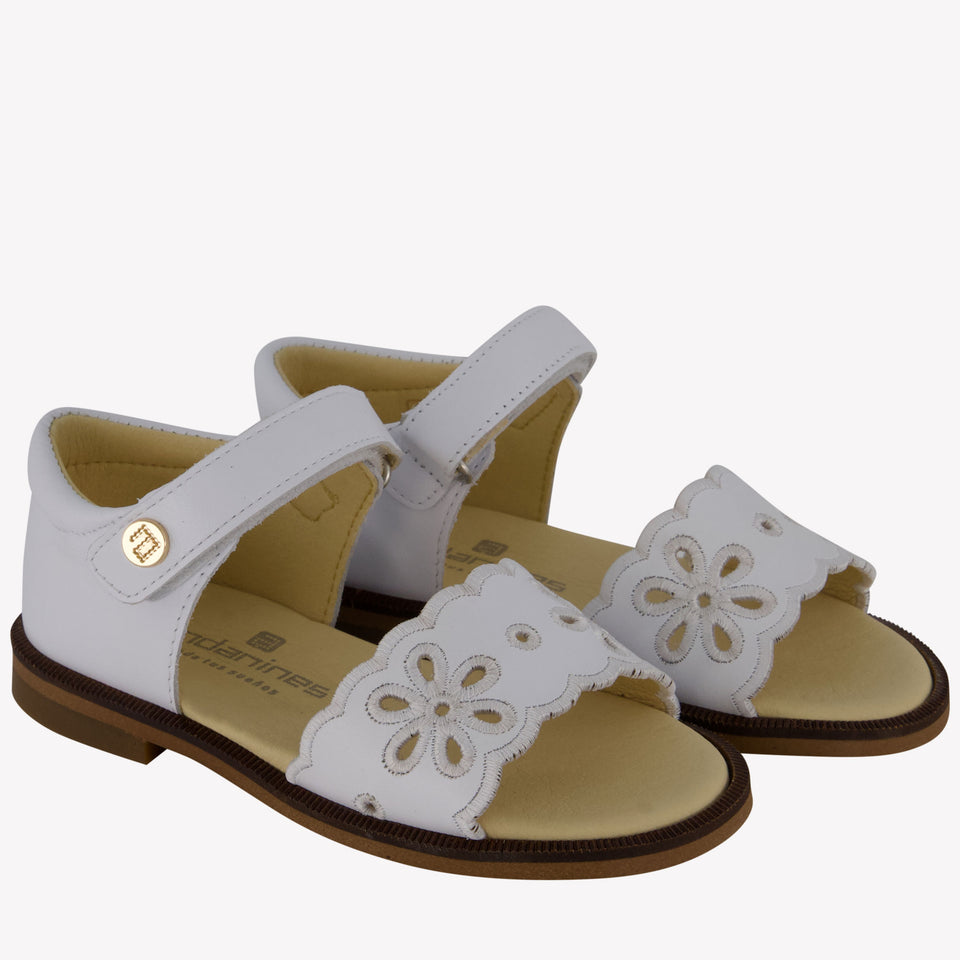 Andanines Girls Sandals In White