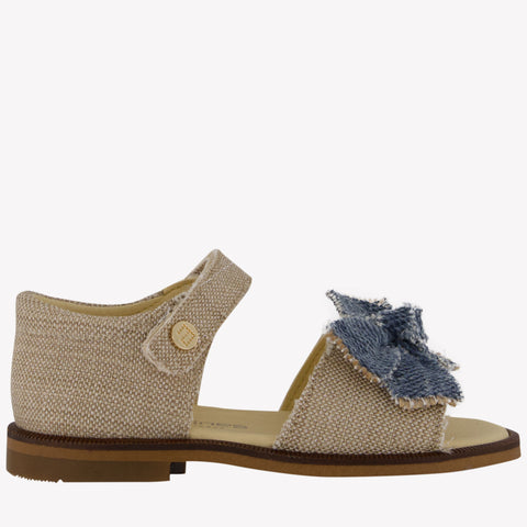 Andanes Girls Sandals  Beige