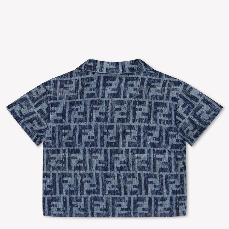 Fendi Baby Jongens Blouse In Blauw