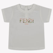 Fendi Baby Meisjes T-Shirt In Wit