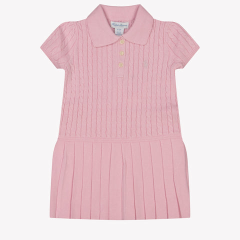 Ralph Lauren Baby Girls Dress In Light Pink