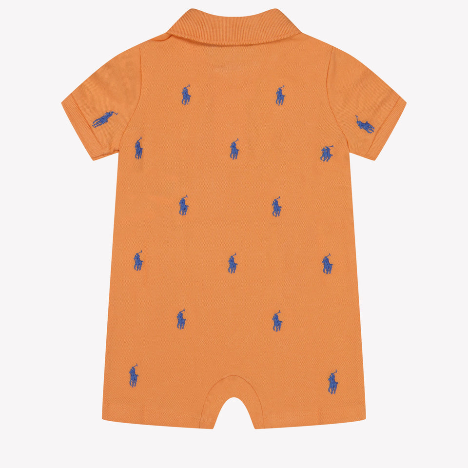 Ralph Lauren Baby Boys Playsuit In Coral