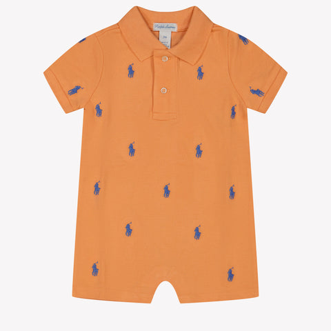 Ralph Lauren Baby Boys Playsuit In Coral