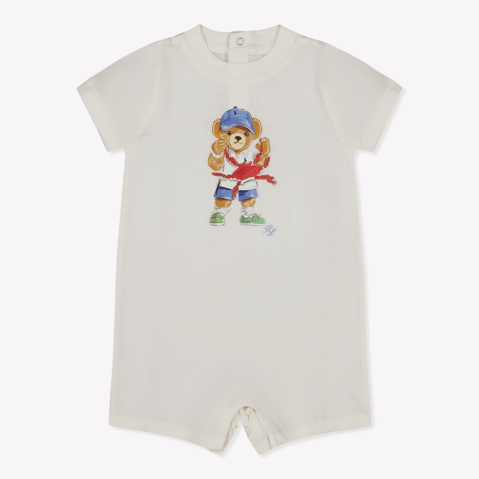 Ralph Lauren Baby Boys Playsuit In White