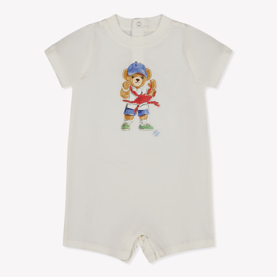 Ralph Lauren Baby Boys Playsuit In White